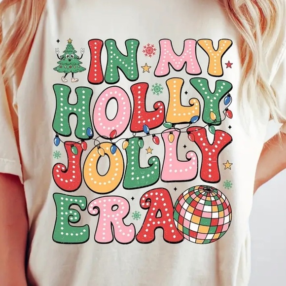 🎄In My Jolly Era Short Sleeve Tshirt🤶 - Picture 1 of 4